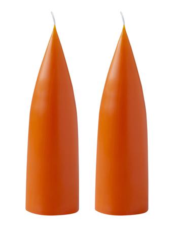 Hand Dipped C -Shaped Candles, 2 Pack Home Decoration Candles Block Candles Orange Kunstindustrien