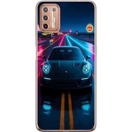 Kompatibelt Mobilskal till Motorola Motorola Moto G9 Plus Sportbil Neon Bil Racing Drift