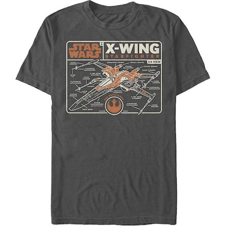X-Wing Starfighter Schematisk Star Wars T-shirt