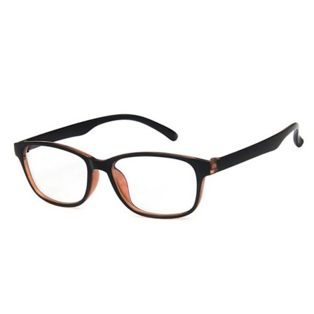 Avlånga Bruna Datorglasögon med Blåljusfilter utan Styrka