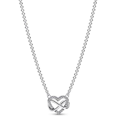 Pandora Moments Infinity Heart-halskjede med klar cubic zirconia