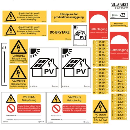 Rutab 0670073 Merkesett til villa, Elfordeling & strømforsyning