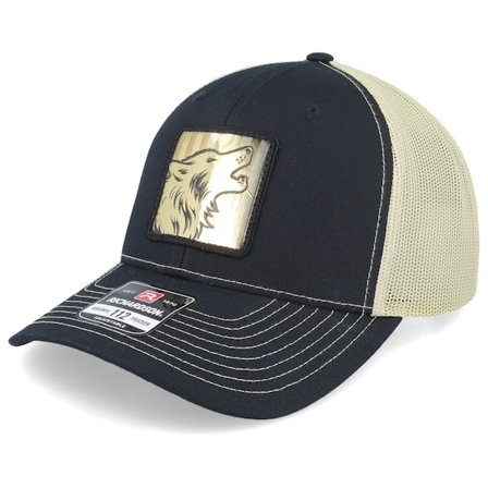 Iconic - Černá trucker Kšiltovka - Wolf Gold Patch Black/Vegas Gold Trucker @ Hatstore