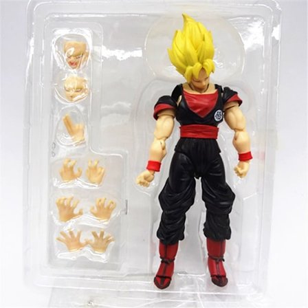 GaiBiSi 16cm Anime Dragon Ball Super Hero Son Goku Leddelt Action Figur Model Legetøj Gave Kreativt Ornament Skrivebordsdekoration Sort-Rødt tøj