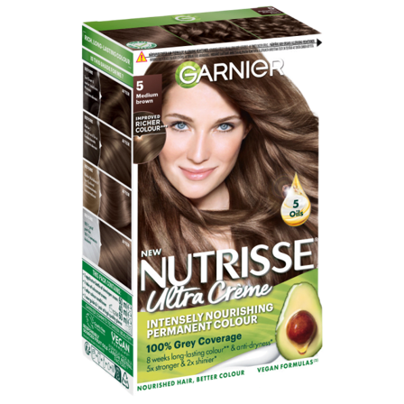 Garnier Nutrisse Permanent Nourishing Hair Color Nivå 3 Hårfärg Dam Brun ONESIZE