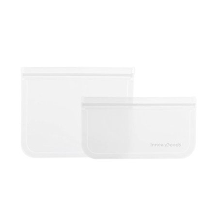 10-pack återanvändbara zip-lock påsar för mat & resor