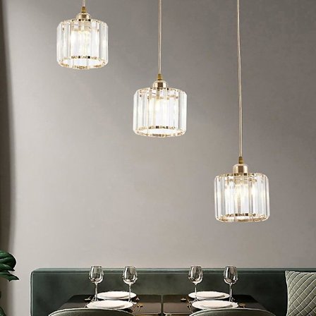 Moderne Hengelampe Nedlys Metall Justerbar 110-240v