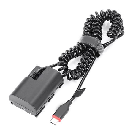 Typ-C/USB-C till LPE6 DR-E6 Dummy Batteri KameraStrömkabel för 60D 70D 80D 5DS R 5D Mark III 5D4 5D3