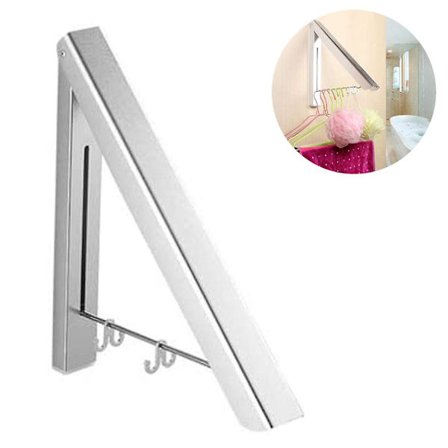 Retractable Clothes Rack Wall Mounted Folding Clothes Hanger