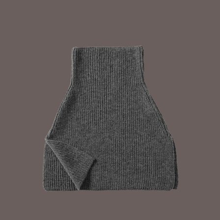 Strikket tørklæde rullekrave GRÅ 2 2