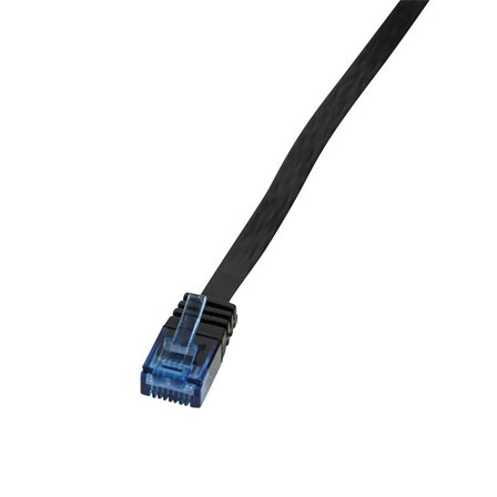 LogiLink - Patch Cable Flat Cat.6A U/UTP SlimLine black 10m