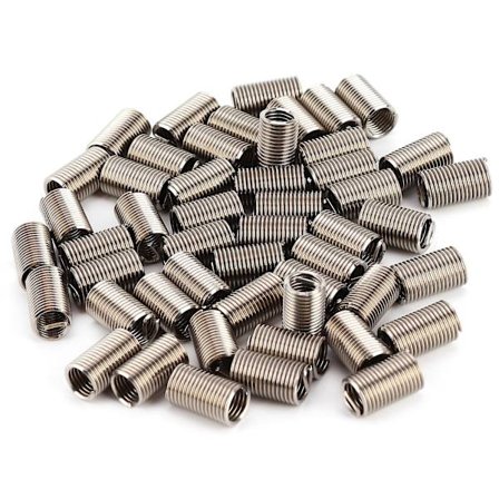 50 stk gjengeinnsatssett 304 rustfritt stål høy styrke gjengereparasjonshylse M8x1.25x3d