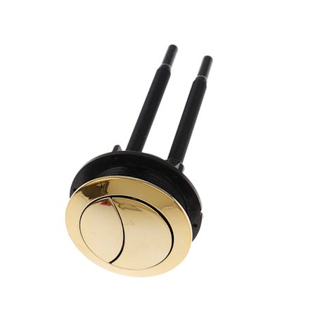 Dual Flush Toilettank Guld 48mm/58mm knap rund toilet