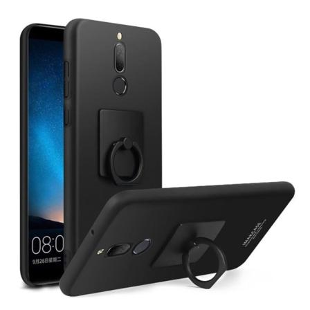 IMAK Huawei Mate 10 Lite Skal med en ring hållare - Metall svart Svart