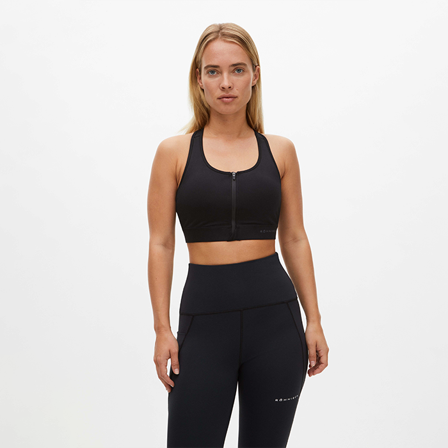 Röhnisch Front Zip Sportsbra, Black