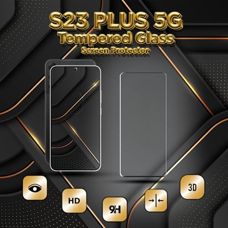 1-Pack SAMSUNG S23 PLUS Skærmbeskyttelse - Hærdet Glas 9H - Super kvalitet 3D
