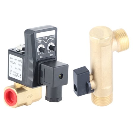 Elektronisk avløpsventil med timer tank drenering elektrisk magnetventil for luftkompressor delt type AC220V