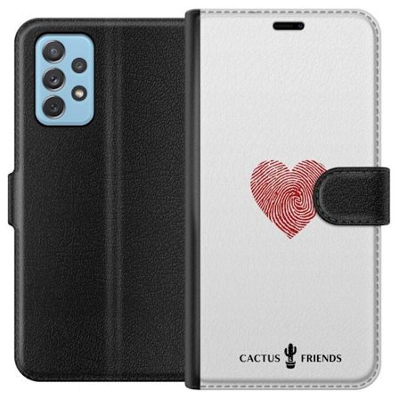 Yhteensopiva Lompakkokotelo Samsung Samsung Galaxy A72 5G Cactus and Friends - Fingerprint Love