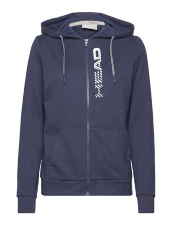Club Greta Hoodie Fz Women Sport Sweatshirts & Hoodies Hoodies Blue Head