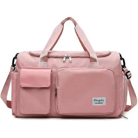 Sport Gymtaske, Fitness Taske, Mænd og Kvinder, Gym - Rejsetaske Rygsæk med Sko- og Vådrum 01-pink