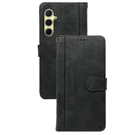 Til Samsung Galaxy A56 5G Etui Kalvetekstur Læder Stativ Bogstil Telefoncover