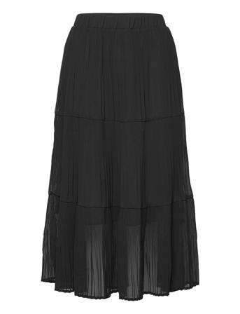 Ryannaiw Skirt Knælang Nederdel Sort InWear