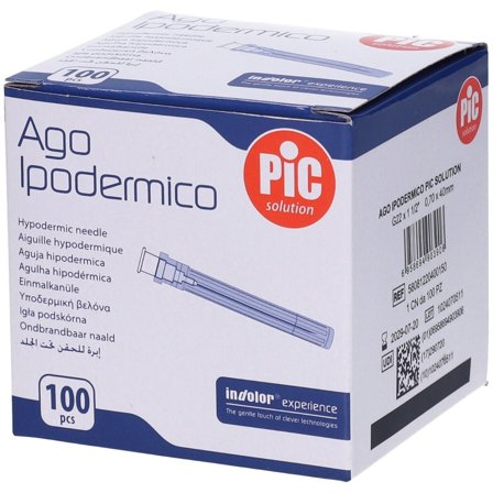 Ago Ipodermico Pic Gauge 22 1 1/2 100 Pezzi