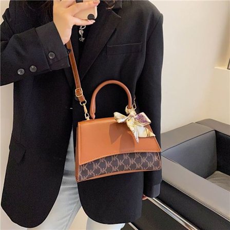 Dame Messenger Bag Silke Tørklæde Tryk Håndtaske Skuldertaske til Kvinder