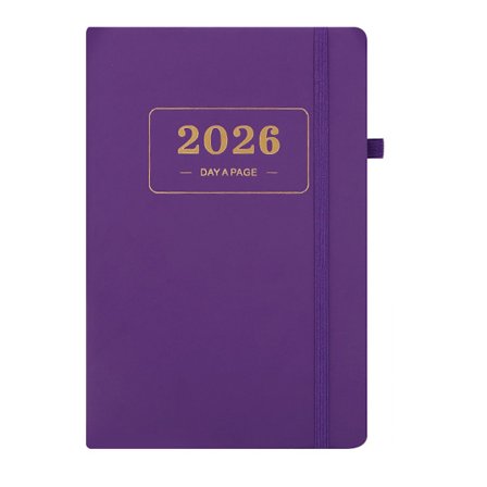 2026 Daglig Planlegger – 2026 Voksenagenda – 1 Dag per Side – 365 Dagers Planlegger & Notatbok – 14,0*20,8cm – Lilla