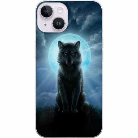 Apple Iphone 14 Genomskinligt Skal Wolf In The Dark