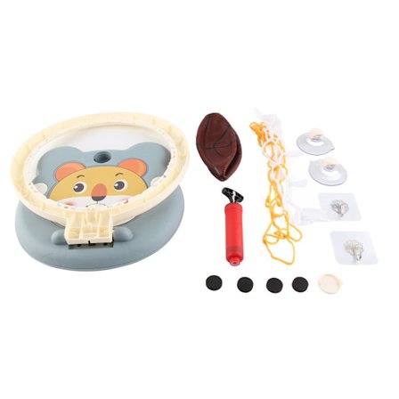 Mini Basketballkurv Sæt Sugekop Punch Gratis Infrarød Induktion Foldbar Børne Basketball med Bold Blå Plade