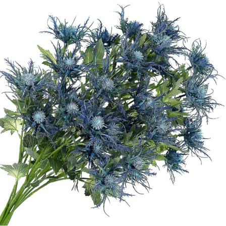 1st verklig storlek konstgjorda tistelblommor Real Touch Rustik blå tistel dekor spray Eryngium