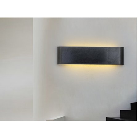 (Svart),Innendørs LED Vegglampe 41CM Varmt Hvit Vegglampe 14W 3000K Moderne for Soverom Stue Trappegang Gang