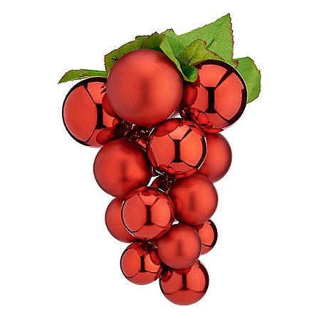 Julekugler Drue Lille Rød Plastik 14 x 14 x 25 cm