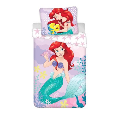 Disney Princess Ariel sängkläder set i rosa 140×200 cm, 70×90 cm