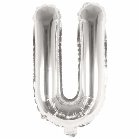 Bokstavsballong Silver 80cm Stor