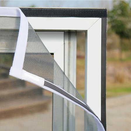 Grå Hvid Myggenet Vindue Magnetisk Ramme Hvid 120x150 Cm Anti Myg Flue