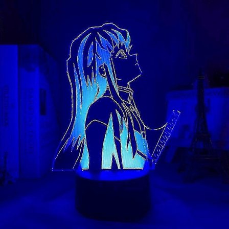 YRKJ Demon Slayer Nattlampe 2025, Muichiro Tokito 3D LED-lampe, Anime Soveromsdekor, Gave Nattlys for Barn, Kimetsu no Yaiba Figur