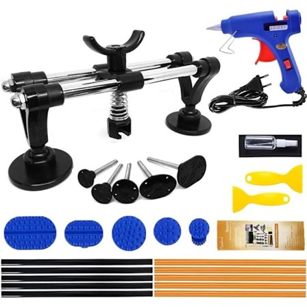 Billakk uten bulkreparasjonsett karosserireparasjon bulkreparasjon og sugekopp karosserireparasjon, bulkreparasjonsett med limpistol og limpinne