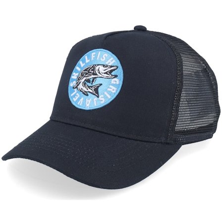 Skillfish - Schwarz trucker Cap - Kids Cirkel Grisjävel Black/Black Trucker @ Hatstore