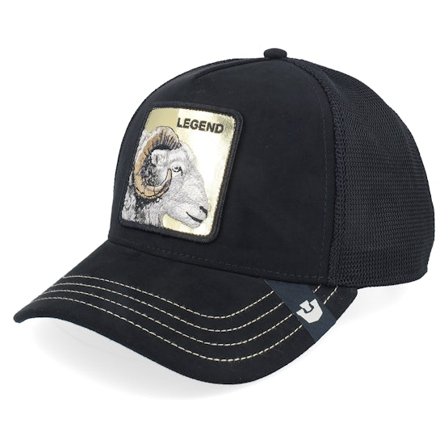 Goorin - Golden Legend Golden Suede Void Black A-Frame Trucker Trucker Black Cap - @ Hatstore