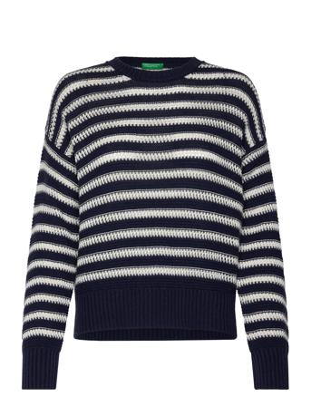 Sweater L/S Tops Knitwear Jumpers Blue United Colors Of Benetton