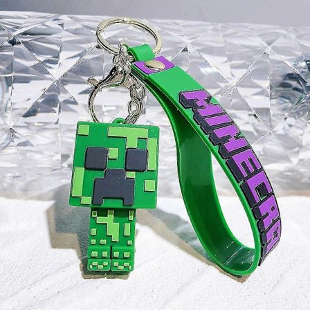 Minecraft Nøglering Taske Charm Vedhæng Nøglering Strømpefyld Gave -NMAOV