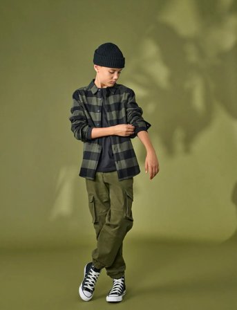 ONLY & SONS Osjgudmund Ls Checked Shirt Noos - Green - 176