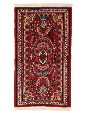 Handgeknoopt Perzisch Lillian Vloerkleed 71X123 Donkerrood/Zwart