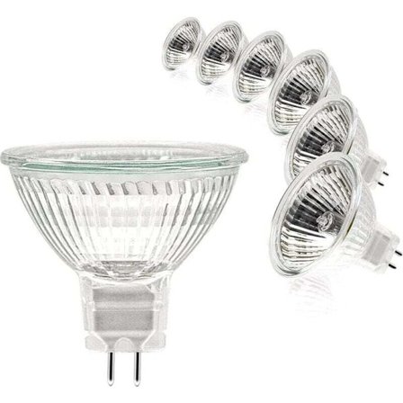 MR16 Halogenlamper 12V 20W GU5.3 Sokkel, Dimbar Varmhvit 2700K, 6-pakning, Kompatibel med Philips