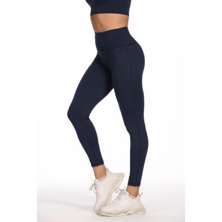 Leggings med hög midja Navy DarkBlue S