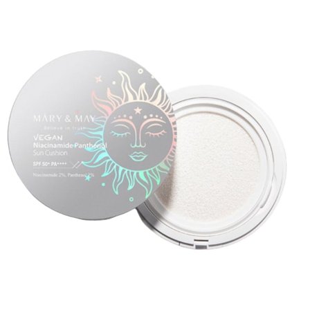 Mary&May Vegan Niacinamide Panthenol Sun Cushion SPF50+ PA++++ 25g - Skyddande kräm i kuddform