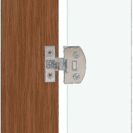 (2 Stk.) Rustfrit Stål Skabsglasdørhængsel Vinskabsdørhængsel Skabsglashængsel Skabsglasklemme Uden Boring