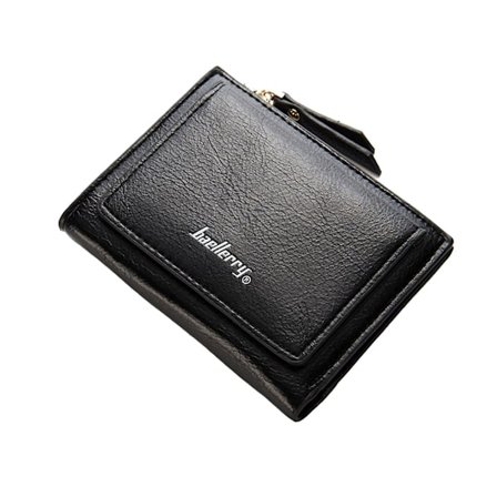 Smal plånbok för damer med 10 kortfack och sedelfack i PU-läder